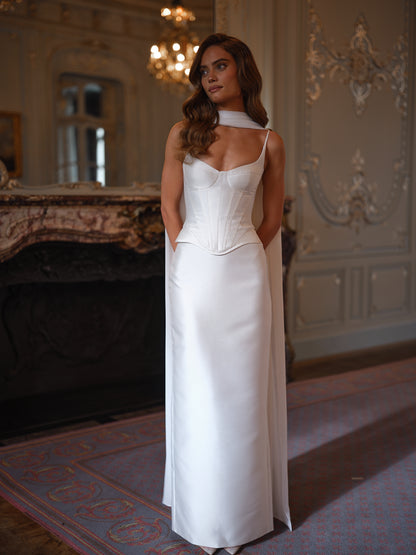 PENELOPE DOUBLE SATIN GOWN