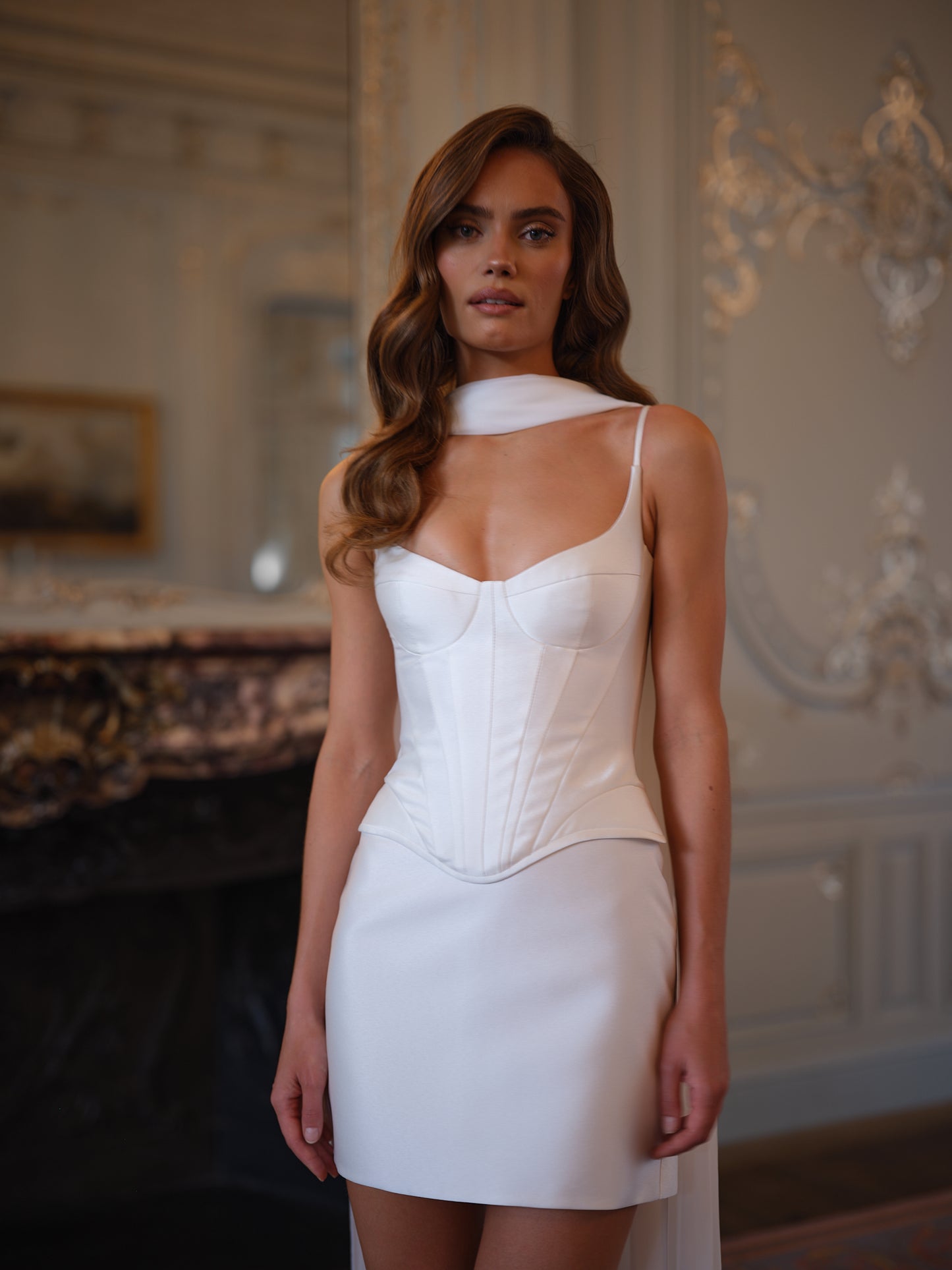 PENELOPE DOUBLE SATIN MINI