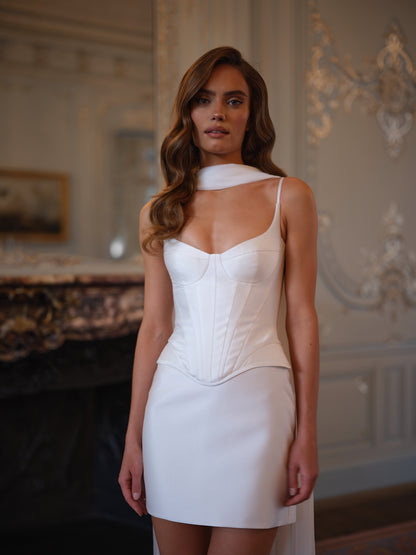 PENELOPE DOUBLE SATIN MINI