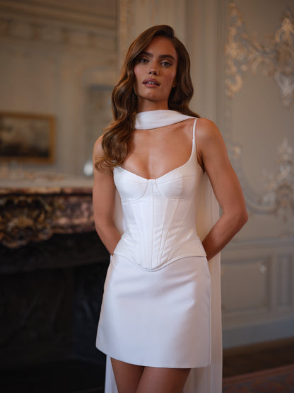 PENELOPE DOUBLE SATIN MINI