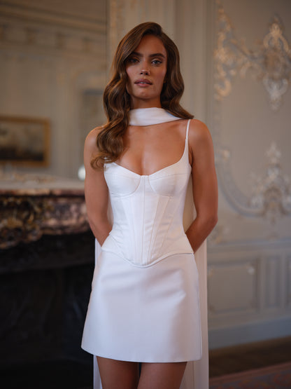 PENELOPE DOUBLE SATIN MINI